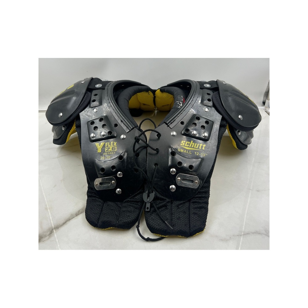 Schutt Y-Flex 2.0 Youth Football Shoulder Pads Black Yellow Small 12-13 801057